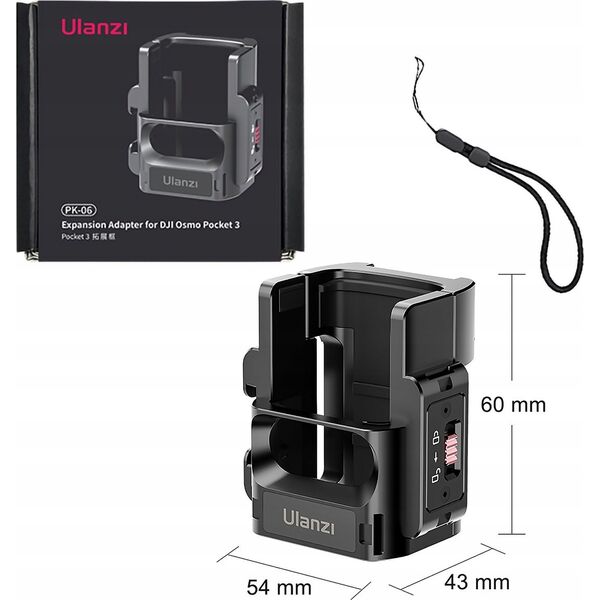 Ulanzi Obudowa Osłona Uchwyt Mocowanie System Gopro 1/4"" Iso Do Dji Osmo Pocket 3 / C014 / Pk-06