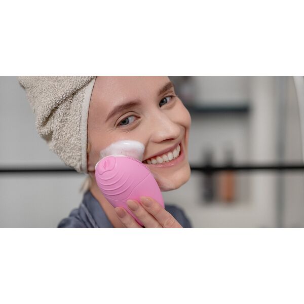 Humanas HUMANAS Aura Foam Szczoteczka soniczna do pielęgnacji twarzy różowa