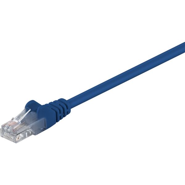 Goobay Kabel krosowy patchcord U/UTP kat. 5e CCA niebieski 2m (68355) 3345824 4040849683558