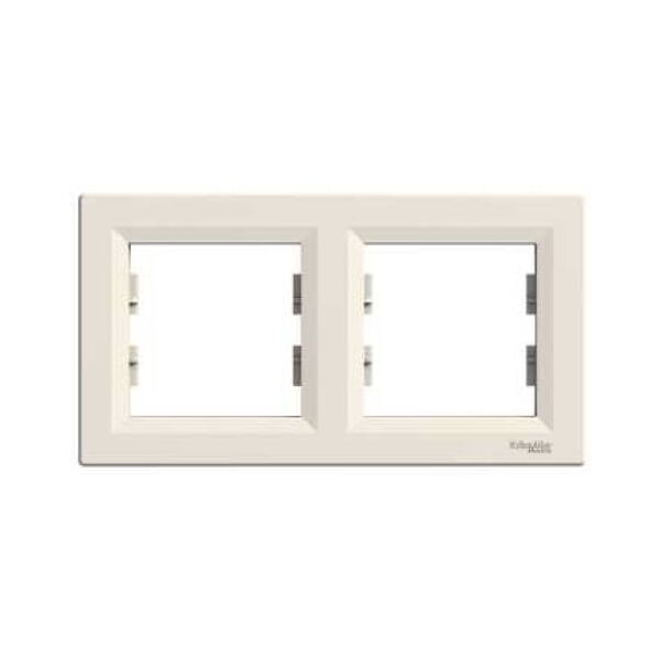 Schneider Electric Ramka podwójna Asfora pozioma kremowa EPH5800223 3109930 3606480527197