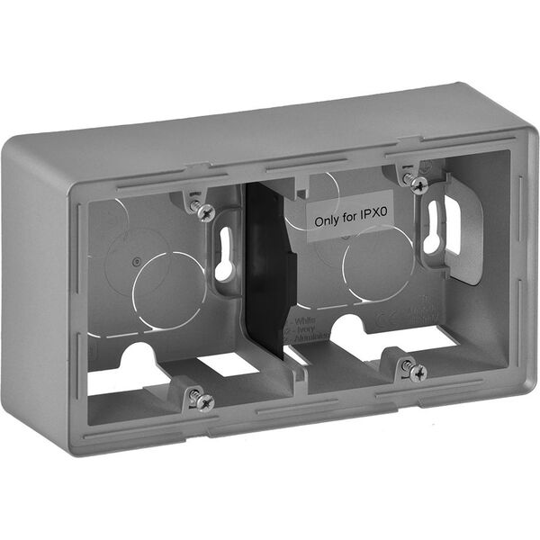 Legrand VALENA LIFE Puszka natynkowa podwójna aluminium (754212) 3374108 3414970453938
