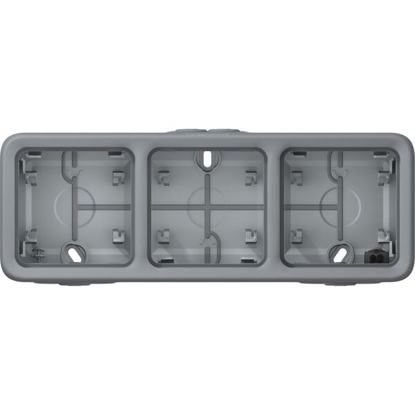 Legrand PLEXO55 Puszka natynkowa potrójna pozioma szara (069680) 3374158 3245060696801