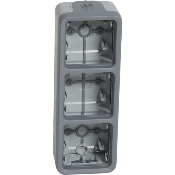 Legrand PLEXO55 Puszka natynkowa potrójna pionowa szara (069679) 3374163 3245060696795