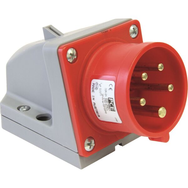 PCE Wtyczka odbiornikowa 32A 4P 400V czerwona IP44 (524-6) 3379209 5907711100751
