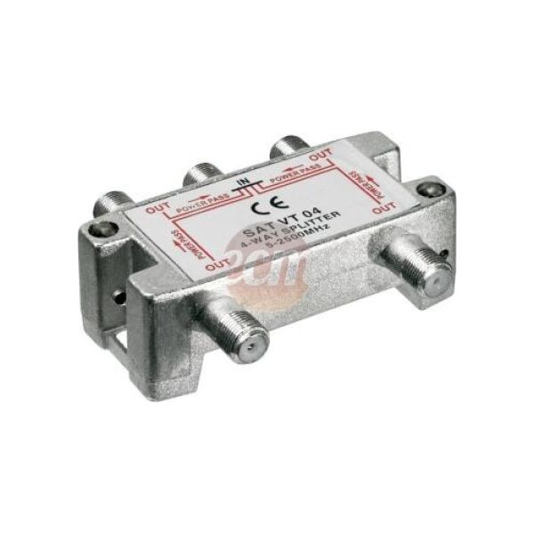 Goobay Rozdzielacz sygnału SAT splitter 1x F / 4x F 5-2500MHz (67003) 3382036 4040849670039