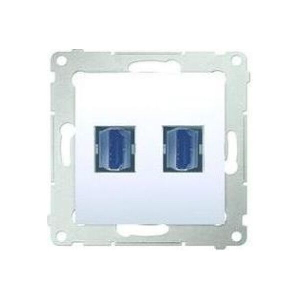 Kontakt-Simon Simon 54 Gniazdo podwójne HDMI białe (DGHDMI2.01/11) 3396116 5902787557829