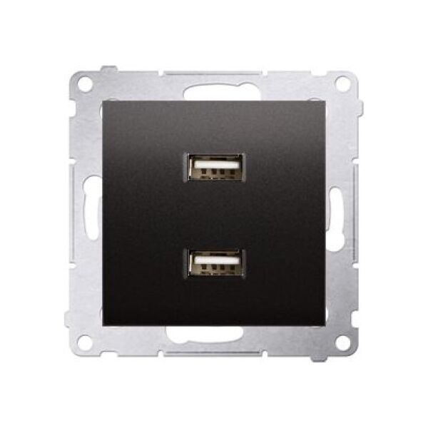 Kontakt-Simon Simon 54 Ładowarka 2xUSB 2.1A 5V/DC antracyt (DC2USB.01/48) 3396125 5902787849931