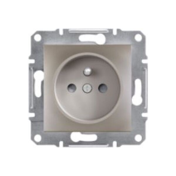 Schneider Electric Gniazdo Asfora pojedyncze z przesłonami brąz (EPH2800269) 3397419 3606480727771