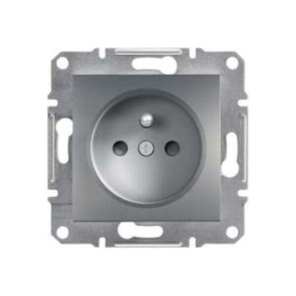 Schneider Electric Gniazdo Asfora pojedyncze z przesłonami stal (EPH2800262) 3397423 3606480730382
