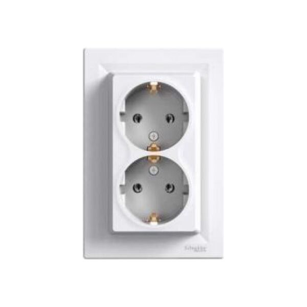 Schneider Electric Gniazdo instalacyjne Asfora podwójne schuko białe (EPH9900121) 3397426 3389119405645