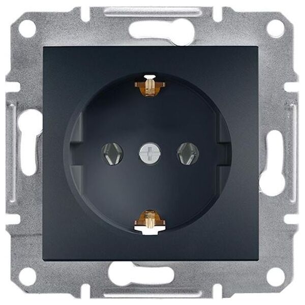 Schneider Electric Gniazdo instalacyjne Asfora pojedyncze schuko antracyt (EPH2900171) 3397430 3606480729539