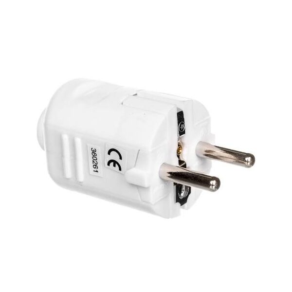 Emos Wtyczka prosta 10/16A 250V 2P+Z biała YV-FA-4Z (P0034) 3397761 8595025363862