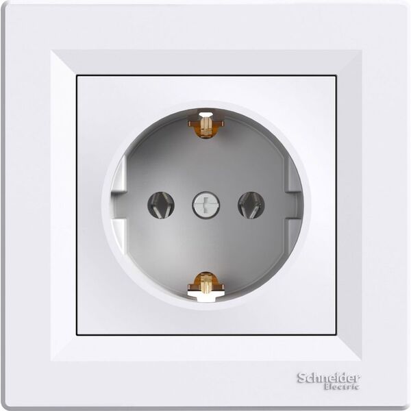 Schneider Electric Gniazdo pojedyncze Asfora uziemienie schuko biały (EPH2900121) 3398378 3606480526084