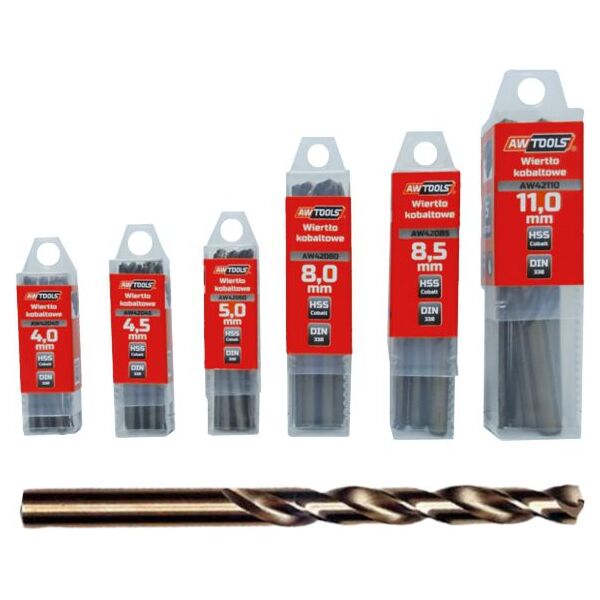 Wiertło AWTools do metalu kobaltowe walcowe 3,5mm 10szt. (AW42035) 3404579 5902198747666