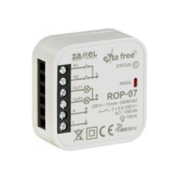 Zamel Radiowy odbiornik dopuszkowy 2-kanałowy ROP-07 (EXF10000104) 3405047 5903669089988