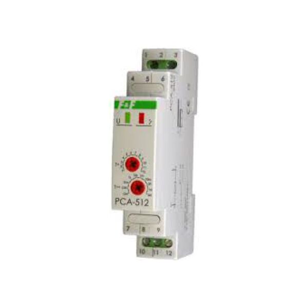 F&F Przekaźnik czasowy 1P 10A 0.1sek-576h 24V AC/DC (PCA-512 24V) 3405604 5908312595571