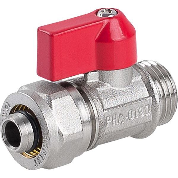 Perfexim Zawór kulowy mini 1/2" czerwony (01-019-0000-001) 3411405 5902626299279