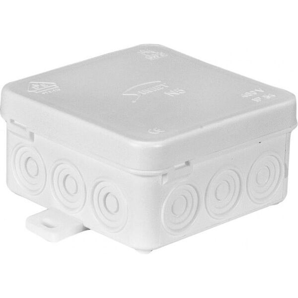 Simet Puszka n/t hermetyczna z dławicą zintegrowaną 75x75x39mm IP54 biała N5 (83005006) 4008405 5907813230165