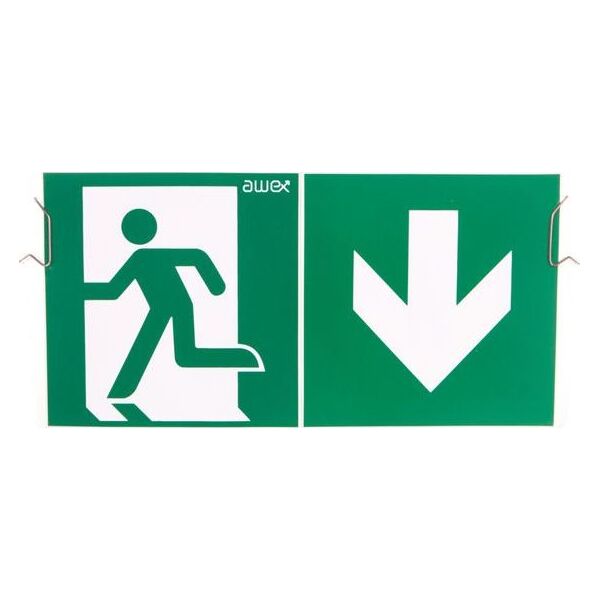 AWEX Plexa EXIT P + sprzężyny mocujące +piktogram PU31 PU41 - ETE/PLX/PU31,PU41 4012224 5902288955797