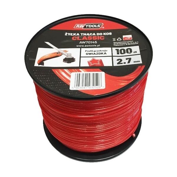 AWTools Żyłka tnąca CLASSIC 3,0x100m gwiazdka (AW70146) 4016823 5903041032533