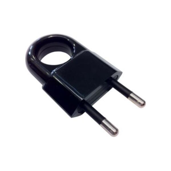 Pawbol Wtyczka płaska z uchwytem b/u Euro 10A/250V czarna D.3104C - D.3104C 4197386 5901350818480