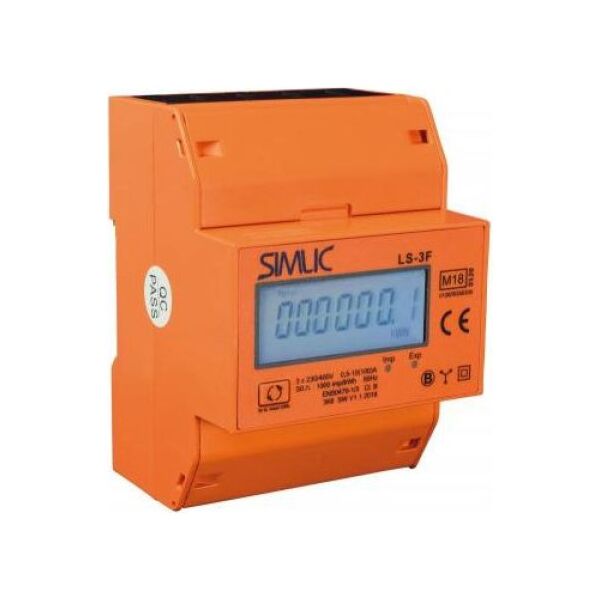 Simet Licznik energii elektrycznej 3-fazowy 80A 3x230/400V z wyświetlaczem LCD-3F/4M MID (85402010) 4202597 5907813229633