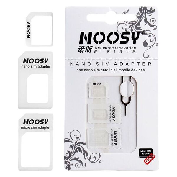 GSM City ADAPTER KARTY SIM MICRO SIM NANO SIM 3W1 + KLUCZYK BIAŁY 4894618 758399853898