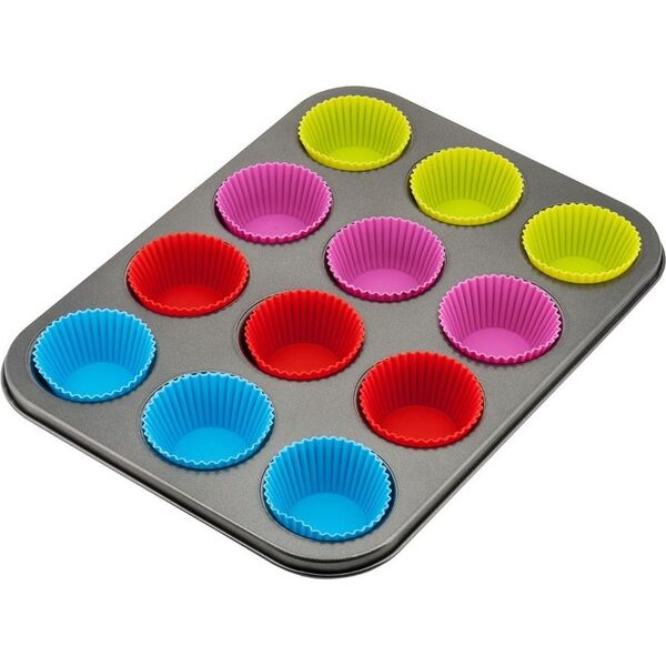 KingHoff FORMA DO MUFFINEK Z WKŁADAMI SILIKONOWYMI KINGHOFF KH-4188 4907817 5908287241886