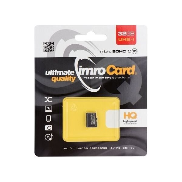 Karta Imro MicroSDHC 32 GB Class 10 UHS-I/U1  (10/32G UHS-I) 4918239 5902768015607
