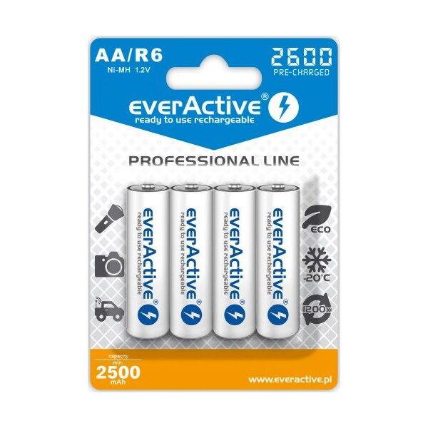 EverActive Akumulator Professional Line AA / R6 2600mAh 4 szt. 4999808 5902020523383