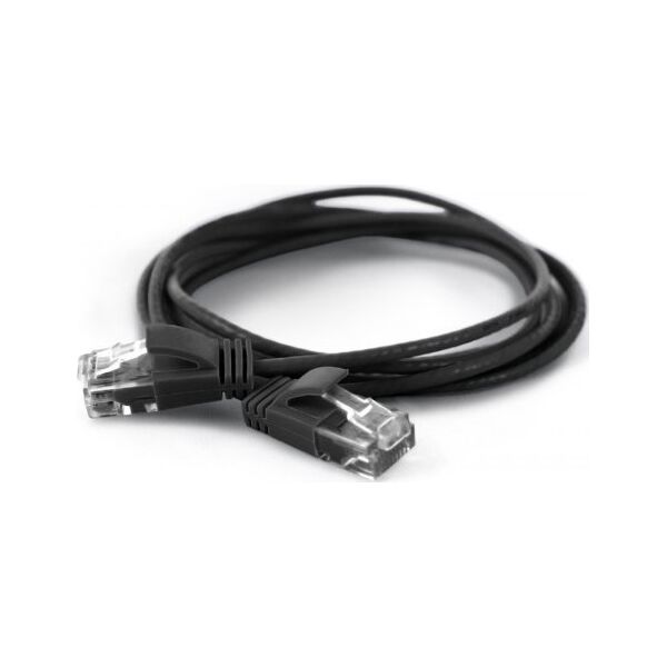 Wantec wW patch cable CAT6A round 2.8mm UTP black 1.0m (7313) 5274786 4250367773130