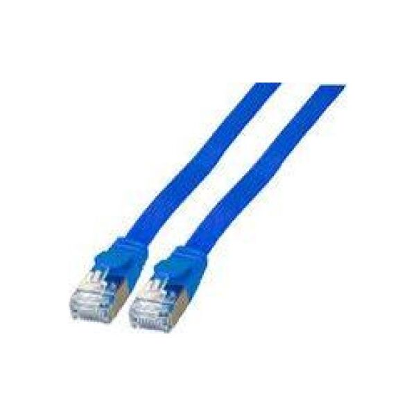 EFB Kabel płaski RJ45 U / FTP, kat. 6A, PVC, 0,25 m, niebieski (K5545BL.0,25) 5294415 4049759154325