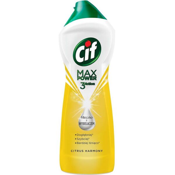 Cif CIF_Max Power 3 Action mleczko z wybielaczem do czyszczenia powierzchni Citrus Harmony 1001g 5307829 8710447416037