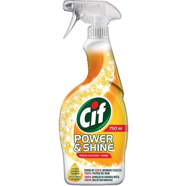 Cif CIF_Power Shine środek do czyszczenia w spray'u Przeciw Tłuszczowi 750ml 5307842 8712561142342