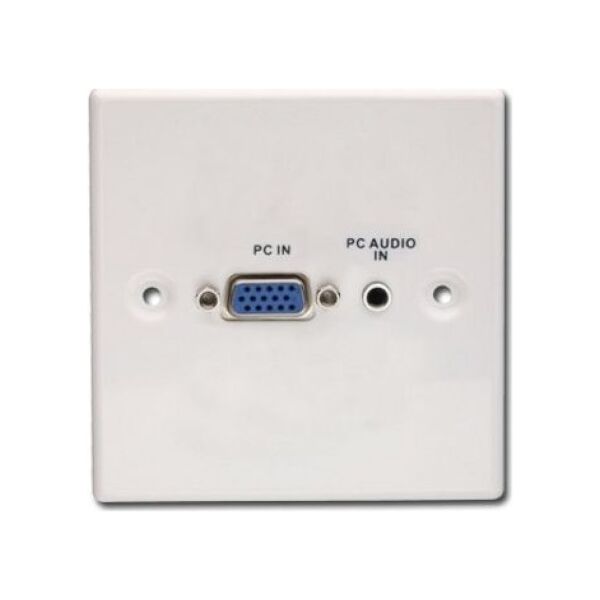 Lindy Lindy 60211 Metalowe gniazdo naścienne VGA + jack stereo 3,5mm 5352796 4002888602112