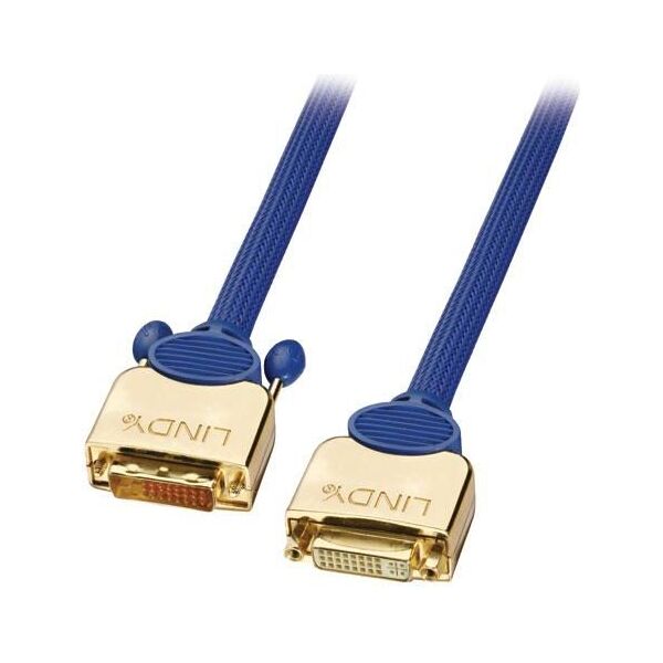 Kabel Lindy DVI-D - DVI-D 3m niebieski (37051) 5352857 4002888370516