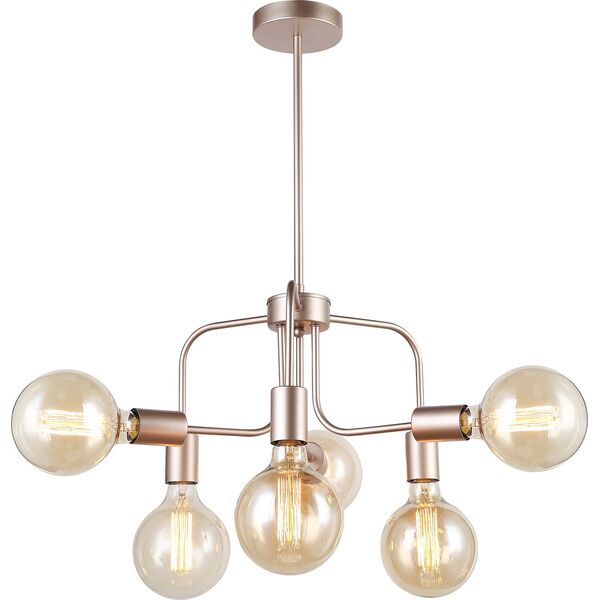 Lampa wisząca Italux Kristy nowoczesna industrial złoty  (MDM-3678/6 IGD) 5635158 5900644436478