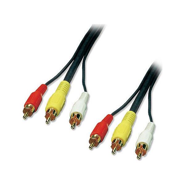 Kabel Lindy RCA (Cinch) x3 - RCA (Cinch) x3 20m czarny (35546) 5735823 4002888355469