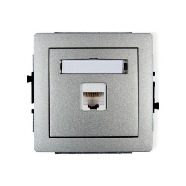 Karlik DECO Gniazda komputerowe pojedyncze 1xRJ45, kat. 5e, 8-stykowy srebrny metalik 7DGK-1 5775422 5903418063146