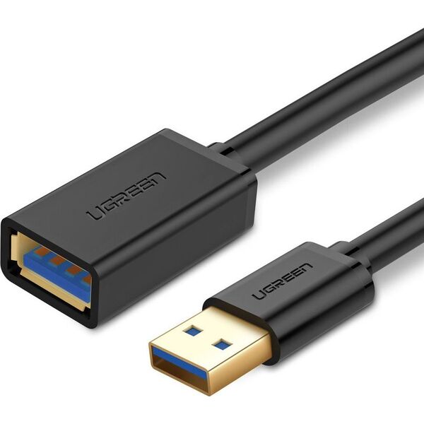 Kabel USB Ugreen USB-A - USB-A 0.5 m Czarny (30125) 5857612 6957303831258