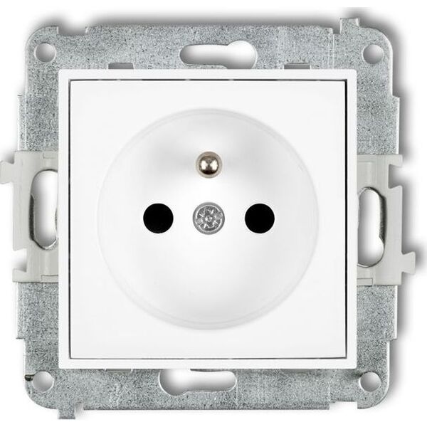 Karlik MINI Gniazdo pojedyncze z/u z przesłonami czarny mat 12MGP-1zp 6009900 5905339268211