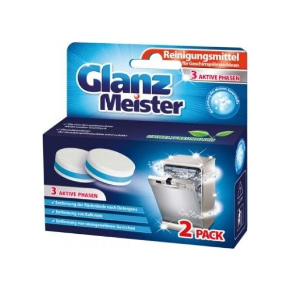 GlanzMeister Czyścik do zmywarki w tabletkach GlanzMeister 2 sztuki uniwersalny 6011793 4260418931013