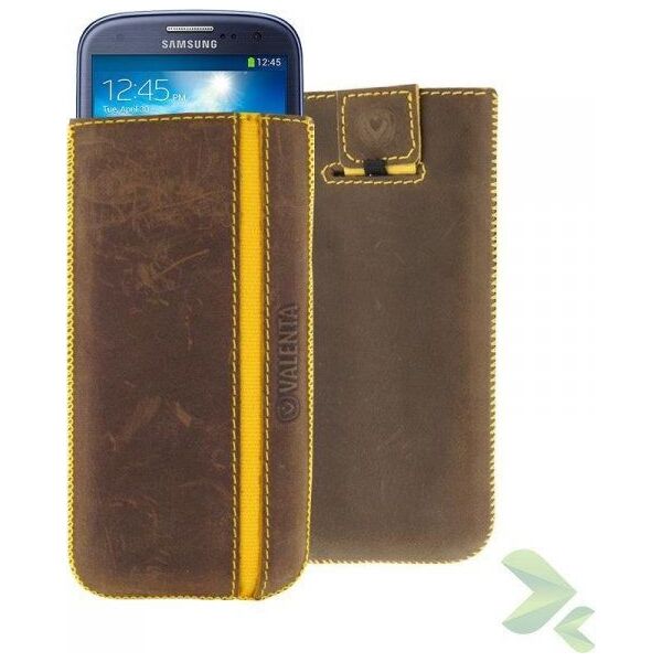 Valenta Valenta Pocket Stripe Vintage - Skórzane Etui Wsuwka Samsung Galaxy S4/s Iii, Htc One I Inne (brązowy) 6042213 8718503416366