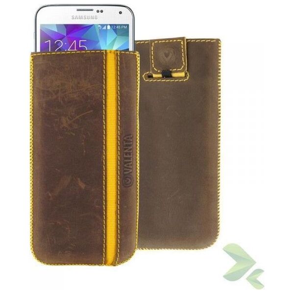 Valenta Valenta Pocket Stripe Vintage - Skórzane Etui Wsuwka Samsung Galaxy S5, Sony Xperia Z I Inne (brązowy) 6042214 8718858910465