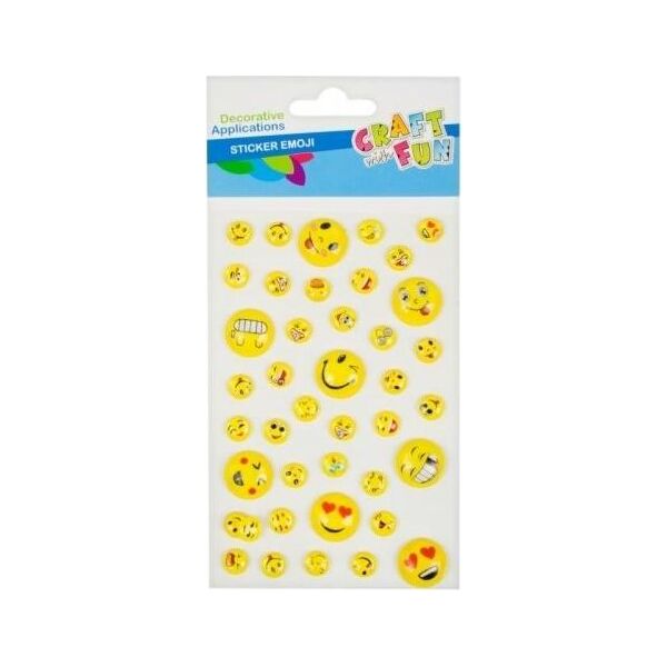 Craft with Fun Naklejki wypukłe buźki 6053484 5902643631373