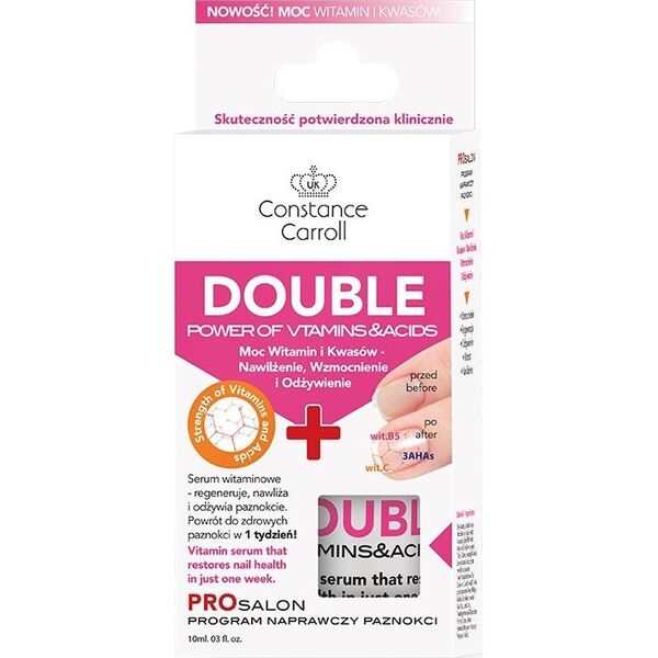 Constance Carroll Nail Care Odżywka do paznokci Double Power of Vitamins&Acids, 10ml 6084063 5902249465693