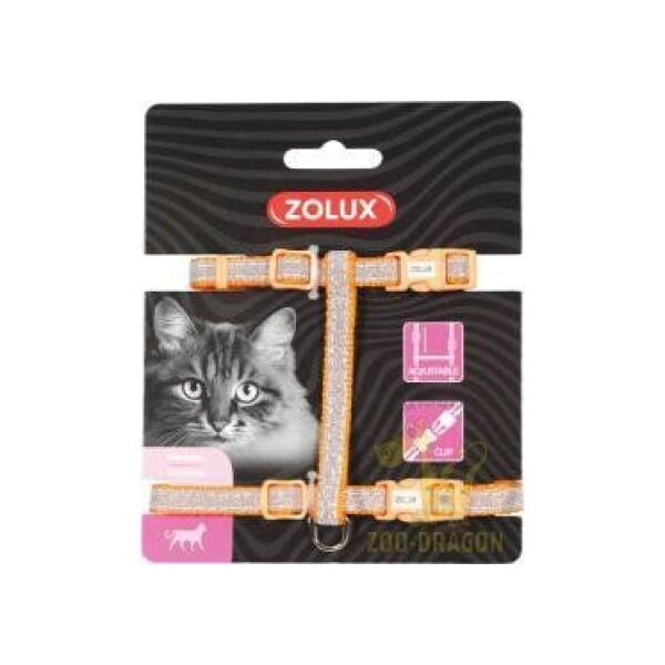 Zolux Szelki nylon regul. SHINY kol. pomarańczowy 6107005 3336027200244