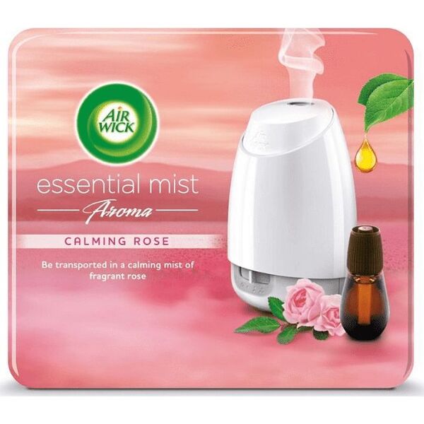 Air Wick Essential Mist Aroma automatyczny odświeżacz powietrza + kojący wkład o zapachu róży 20 ml (AIRW-WK-002-83) 6206376 5900627080155