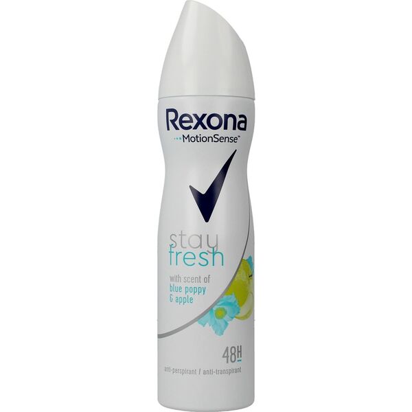 Unilever Rexona Stay Fresh Woman Dezodorant spray Blue Poppy & Apple 150ml 6213545 8717163680544