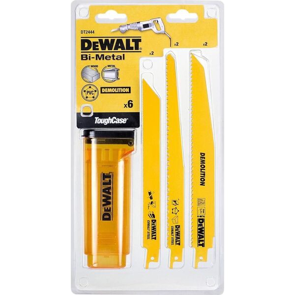 Dewalt zestaw brzeszczotów do piły szablastej 6 sztuk (DT2444-QZ) 6283758 5035048093832